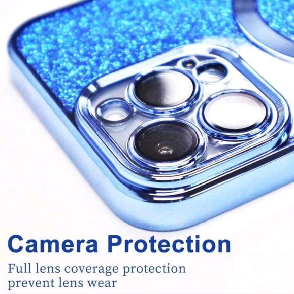 iPhone 13 Blue glitter case - Picture 2 of 3